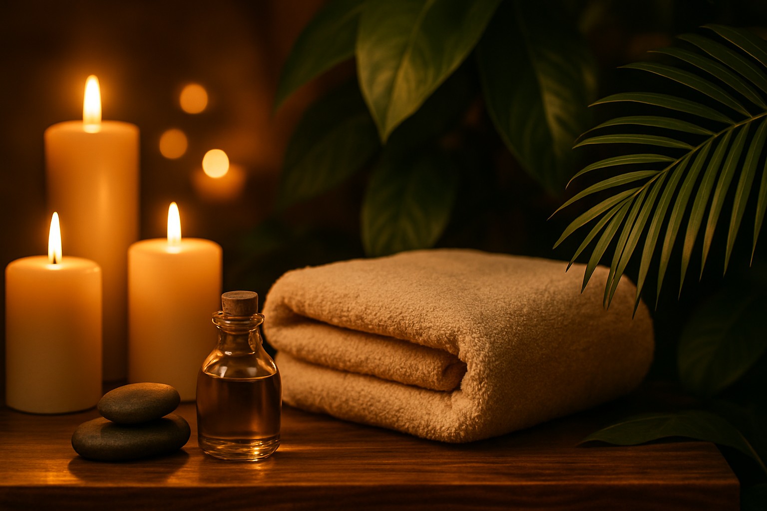 In-room massage experience at The Jungle Loft